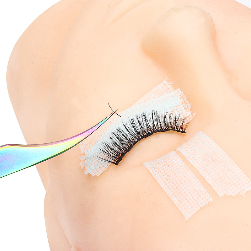 1 buc bandă pentru gene din material nețesut, cu găuri, tampoane respirabile pentru ochi, hârtie pentru plasture pentru gene false, instrumente de machiaj