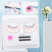 Tavă de exersare Extensie de gene cu paletă de gene Lipici Garnitură Suport pentru gene Afișaj de antrenament Materiale de machiaj Instrumente