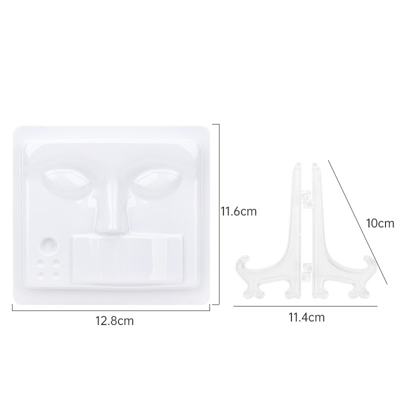 Tavă de exersare Extensie de gene cu paletă de gene Lipici Garnitură Suport pentru gene Afișaj de antrenament Materiale de machiaj Instrumente