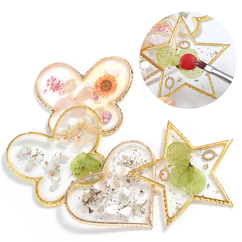 Paletă de piatră de rășină Placă de suport pentru adeziv pentru gene Placă de machiaj pentru unghii Tampă de vopsea Instrument de amestecare a produselor cosmetice Artă Desen Gel Inel