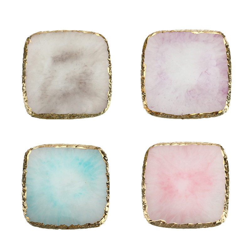 Paletă de piatră de rășină Placă de suport pentru adeziv pentru gene Placă de machiaj pentru unghii Tampă de vopsea Instrument de amestecare a produselor cosmetice Artă Desen Gel Inel