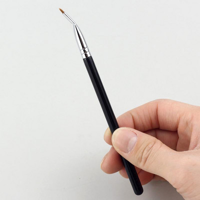 Karsyngirl 1/2 buc Perie pentru eyeliner cu cap îndoit Perie de machiaj pentru detaliile ochilor, sub ochi, jgheab de lacrimi pentru femei, perie pentru corector