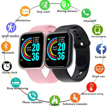 Интелигентни спортни часовници Дамски Мъжки Фитнес Гривна Тракер Стъпки Калориен Здравен Монитор Bluetooth Ръчен Часовник За Android IOS Y68 D20