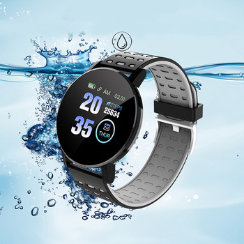 119 Смарт часовник за мъже, кръвно налягане, водоустойчив смарт часовник, дамски монитор за сърдечен ритъм, фитнес тракер, спортен часовник за Android IOS