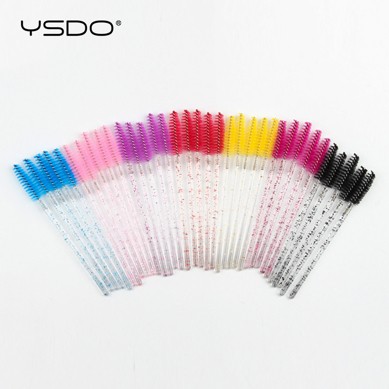 Vienkartiniai 5-50 vnt. Crystal blakstienų šepetėliai deimantine rankena Blakstienų tušas lazdelės Blakstienų priauginimas Makiažo įrankiai Blakstienų šepetėliai didmeninė prekyba