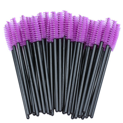 OKAYLASH 50Gb Vienreizējās lietošanas Micro Glitter Skropstu tušas Wands Mini Crystal Eye Lashes Brush Brush Comb Pink White Spoolies