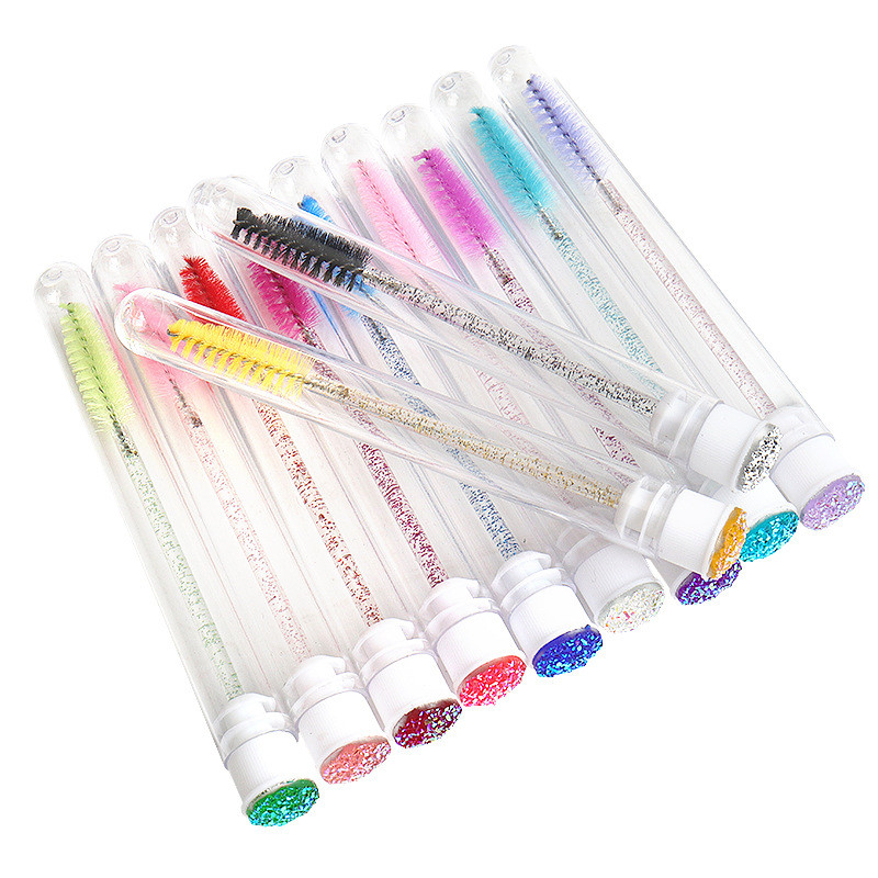 50/100 vnt Daugkartinio naudojimo antakių šepetėlio vamzdelis blakstienų priauginimo aplikatorius vienkartinis tušo lazdelė deimantinis blakstienų šepetėlio vamzdelis