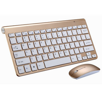 Ασύρματο πληκτρολόγιο και ποντίκι 2,4G Protable Mini Keyboard Mouse Combo σετ για φορητό υπολογιστή Mac Επιτραπέζιο υπολογιστή Smart TV PS4