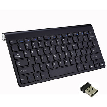 Ασύρματο πληκτρολόγιο και ποντίκι 2,4G Protable Mini Keyboard Mouse Combo σετ για φορητό υπολογιστή Mac Επιτραπέζιο υπολογιστή Smart TV PS4