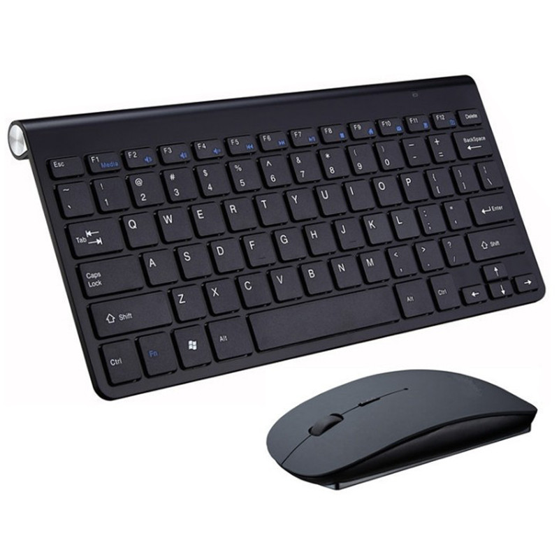 Set combinat de mini tastatură și mouse portabil pentru tastatură și mouse fără fir 2,4G pentru notebook, laptop, Mac, desktop, computer, Smart TV PS4