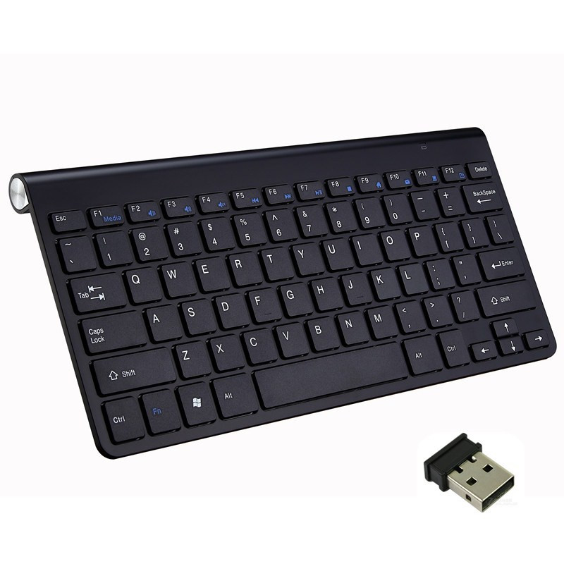 Set combinat de mini tastatură și mouse portabil pentru tastatură și mouse fără fir 2,4G pentru notebook, laptop, Mac, desktop, computer, Smart TV PS4