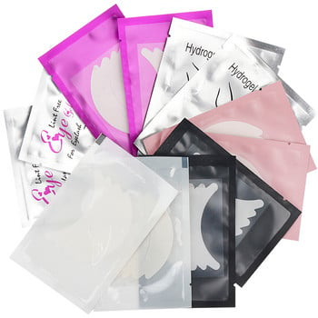 50 pairs Eye Patches Eyelash Extension Supplies Gel Eye Pad σε σχήμα πεταλούδας Χαρτί αυτοκόλλητα βλεφαρίδων Γυναικείο εργαλείο μακιγιάζ