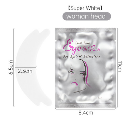 50 de perechi de plasturi pentru ochi, consumabile pentru extensia genelor, tampoane cu gel pentru ochi, autocolante de hârtie în formă de fluture, instrument de machiaj pentru femei