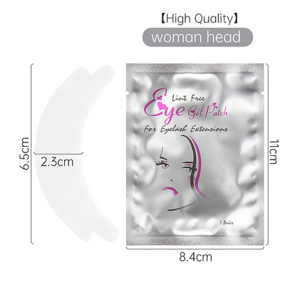 50 de perechi de plasturi pentru ochi, consumabile pentru extensia genelor, tampoane cu gel pentru ochi, autocolante de hârtie în formă de fluture, instrument de machiaj pentru femei