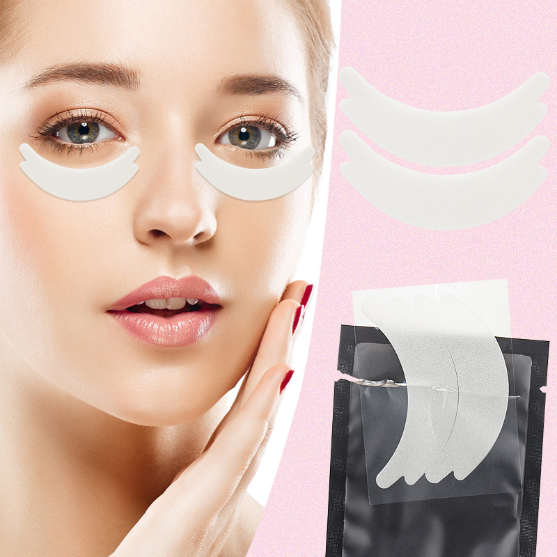 50 de perechi de plasturi pentru ochi, consumabile pentru extensia genelor, tampoane cu gel pentru ochi, autocolante de hârtie în formă de fluture, instrument de machiaj pentru femei