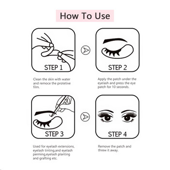 Arison lashes New 50 Pairs Eyelash Extension Under Gel Eye Pads Mask Eye Mask Paper Patches Tips Αυτοκόλλητο Πακέτο μάσκας Εργαλεία μακιγιάζ