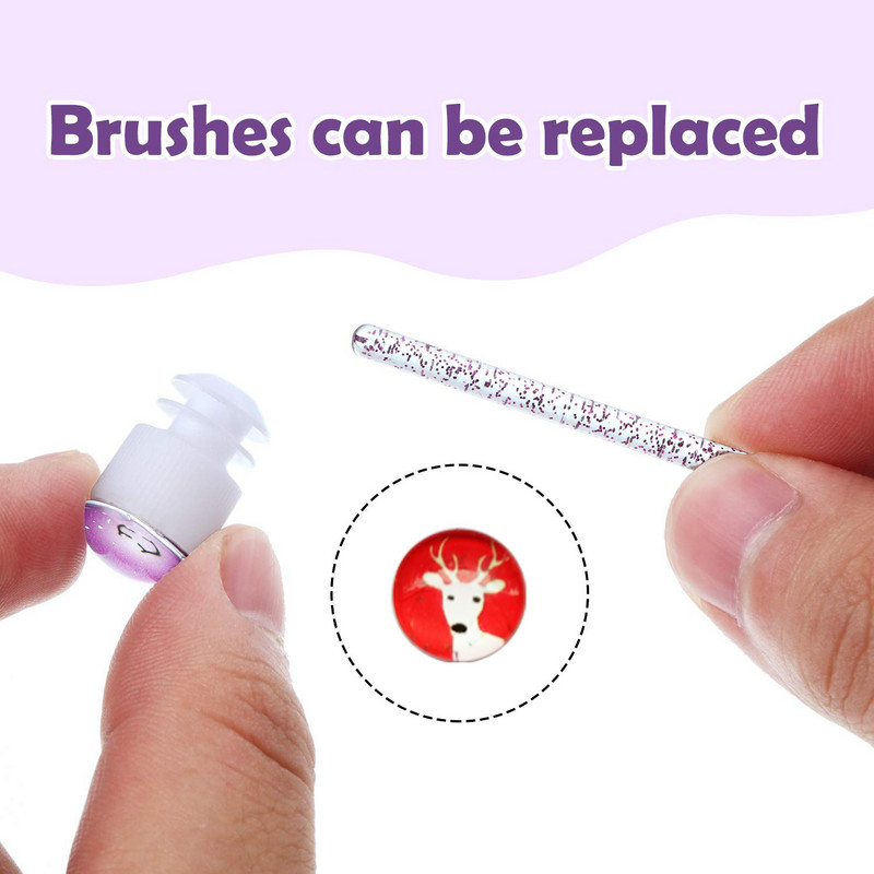 50/100vnt Kalėdinis blakstienų šepetėlis Daugkartinis antakių šepetėlis Tube Blakstienų priauginimas Mikrogręžtuvas ir atskiras blakstienų tušo lazdelės aplikatorius