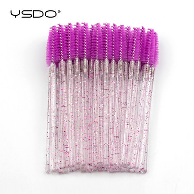 Eldobható szempilla kefe 5-50 db Crystal Lashes smink ecsetek gyémánt nyelű szemöldök szempilla kefék szempilla hosszabbító eszközök