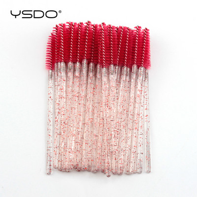 Eldobható szempilla kefe 5-50 db Crystal Lashes smink ecsetek gyémánt nyelű szemöldök szempilla kefék szempilla hosszabbító eszközök