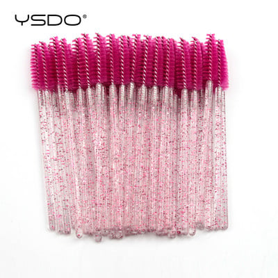 Eldobható szempilla kefe 5-50 db Crystal Lashes smink ecsetek gyémánt nyelű szemöldök szempilla kefék szempilla hosszabbító eszközök