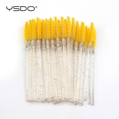 Eldobható szempilla kefe 5-50 db Crystal Lashes smink ecsetek gyémánt nyelű szemöldök szempilla kefék szempilla hosszabbító eszközök