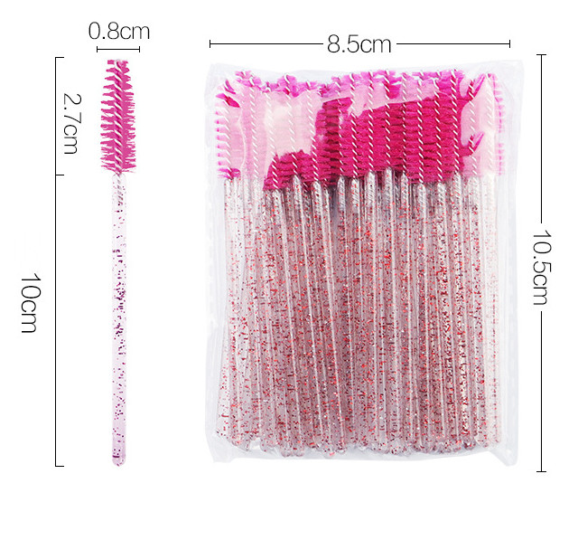 50kom/100kom Sjajni jednokratni štapići za aplikatore za trepavice Set četkica za uvijače Maskara Četkice za namatanje obrva Češljići Štapići za uvijanje četkica
