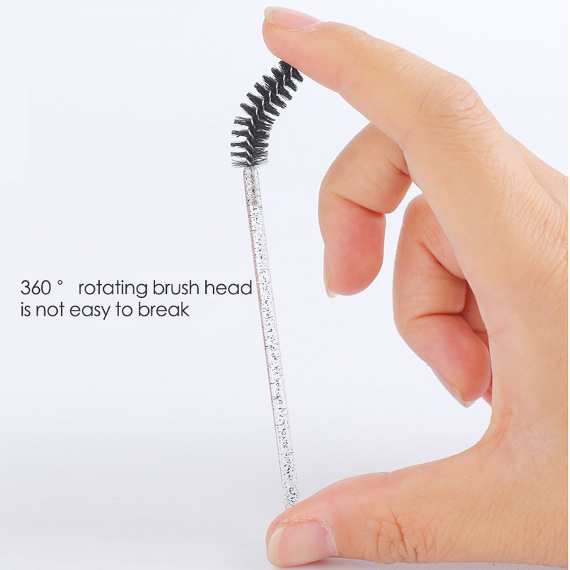 50kom/100kom Sjajni jednokratni štapići za aplikatore za trepavice Set četkica za uvijače Maskara Četkice za namatanje obrva Češljići Štapići za uvijanje četkica