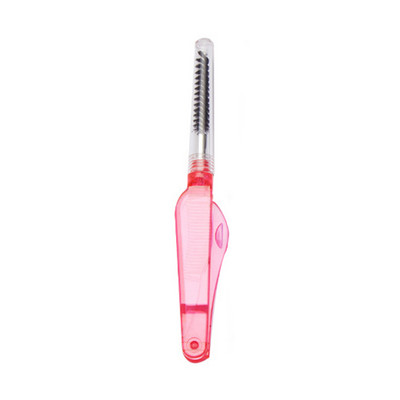 1 бр. Мини гребен от неръждаема стомана с двойно предназначение Четка за мигли Гребен за мигли Гребен за вежди Многофункционални инструменти за грим Четка за спирала