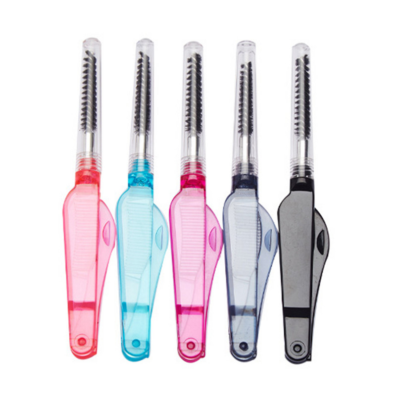 1 бр. Мини гребен от неръждаема стомана с двойно предназначение Четка за мигли Гребен за мигли Гребен за вежди Многофункционални инструменти за грим Четка за спирала