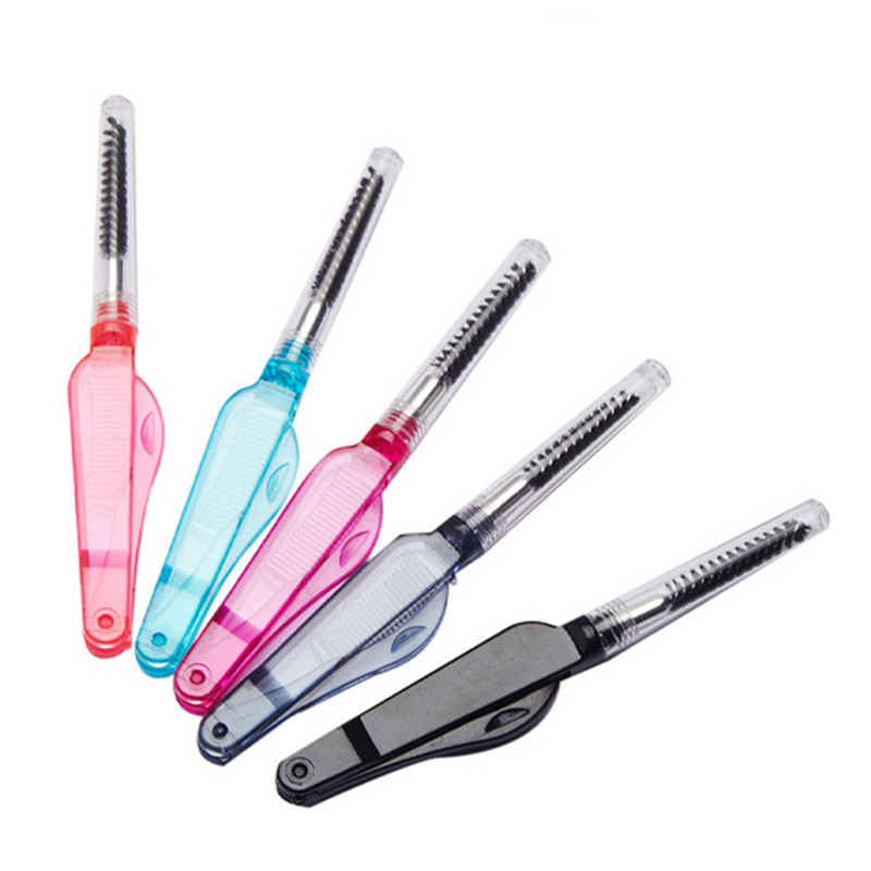 1 бр. Мини гребен от неръждаема стомана с двойно предназначение Четка за мигли Гребен за мигли Гребен за вежди Многофункционални инструменти за грим Четка за спирала