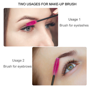 Νέα 50 τεμ./συσκευασία Βούρτσα μακιγιάζ βλεφαρίδων μιας χρήσης Mascara Applicator Wand Eyes Lip Cosmetics Brushes Extension Cosmetic Make up Kit