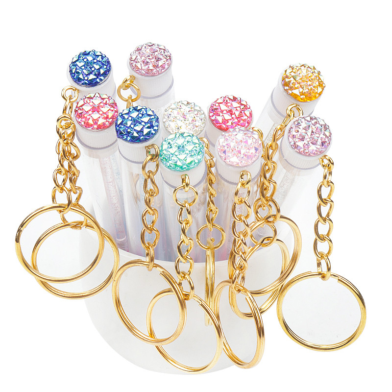 5/10 KOM Privjesak za ključeve za višekratnu upotrebu, jednokratna četkica za trepavice i obrve, zamjenjive svjetlucave četke za šminku otporne na prašinu.