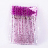 Labas kvalitātes vienreizlietojamie 50/5 gab./iepakojumā Crystal Eyelash Makeup Brush Diamond Handle Skropstu nūjiņas Skropstu pieaudzēšanas grima instrumenti