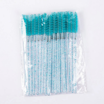 Labas kvalitātes vienreizlietojamie 50/5 gab./iepakojumā Crystal Eyelash Makeup Brush Diamond Handle Skropstu nūjiņas Skropstu pieaudzēšanas grima instrumenti