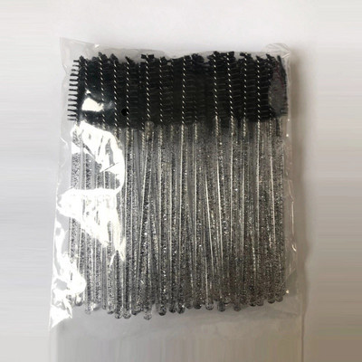 Labas kvalitātes vienreizlietojamie 50/5 gab./iepakojumā Crystal Eyelash Makeup Brush Diamond Handle Skropstu nūjiņas Skropstu pieaudzēšanas grima instrumenti