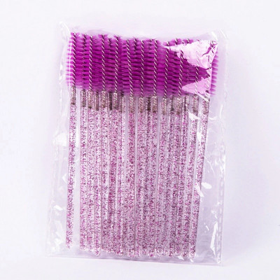 Labas kvalitātes vienreizlietojamie 50/5 gab./iepakojumā Crystal Eyelash Makeup Brush Diamond Handle Skropstu nūjiņas Skropstu pieaudzēšanas grima instrumenti