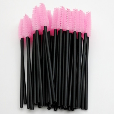 Labas kvalitātes vienreizlietojamie 50/5 gab./iepakojumā Crystal Eyelash Makeup Brush Diamond Handle Skropstu nūjiņas Skropstu pieaudzēšanas grima instrumenti