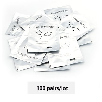 50/100 de perechi Plasture pentru extensie de gene Plasturi cu hidrogel Plasturi de sub ochi Tampoane de gel pentru gene Plasturi de sub ochi Plasture pentru gene