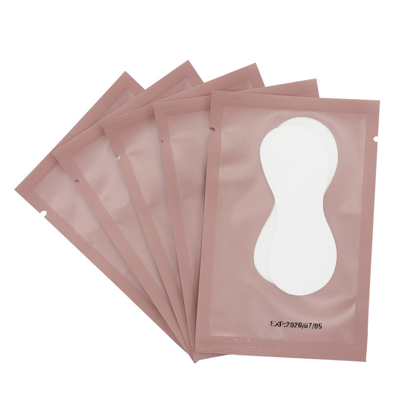 50 pari/lot Tikvica u obliku ispod gela Jastučići za oči Alati za šminkanje Ekstenzije trepavica Usađivanje Umjetne trepavice Papirnate zakrpe Savjeti Naljepnica