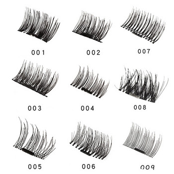 1 чифт магнитни мигли Естествени дълги ръчно изработени 3D норкови мигли Комплект грим Инструменти за удължаване Магнитни мигли maquiagem Makeup