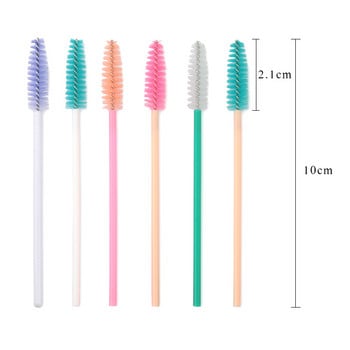 200Pcs Eyelash Extension Eyelash Brush Mascara Stick Applicator Propeller Eye Lash Σετ πινέλων μακιγιάζ Εργαλεία μακιγιάζ