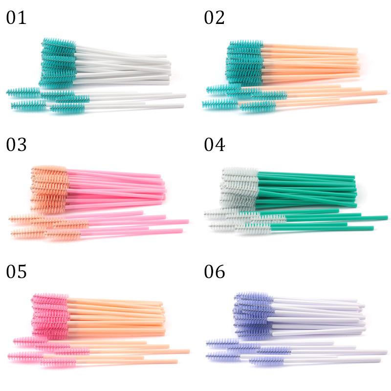 200 buc. Extensie de gene Perie de unica folosinta aplicator Stick de rimel Elice Set perie de machiaj pentru gene Instrumente de machiaj