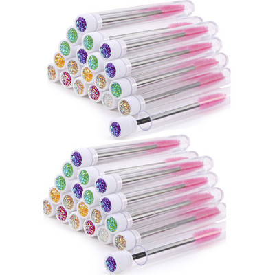 Perie de unică folosință pentru sprâncene Design tub separat pentru extensie de gene Stick Perie aplicatoare pentru baghete de rimel pentru colorarea sprâncenelor