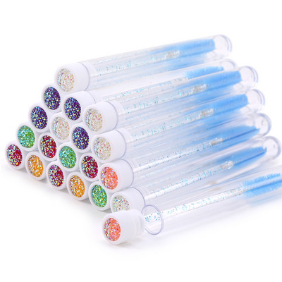 Perie de unică folosință pentru sprâncene Design tub separat pentru extensie de gene Stick Perie aplicatoare pentru baghete de rimel pentru colorarea sprâncenelor