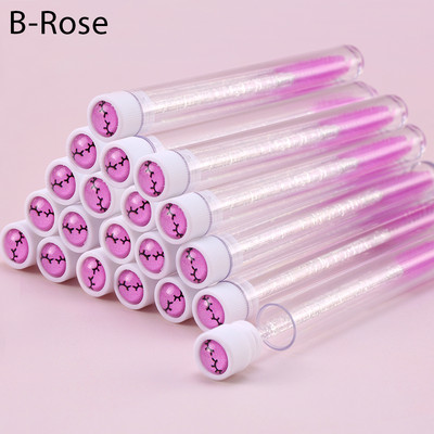 Perie de unică folosință pentru sprâncene Design tub separat pentru extensie de gene Stick Perie aplicatoare pentru baghete de rimel pentru colorarea sprâncenelor