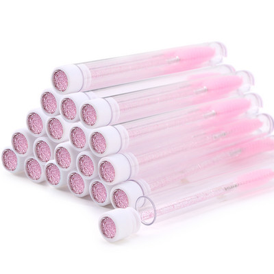 Perie de unică folosință pentru sprâncene Design tub separat pentru extensie de gene Stick Perie aplicatoare pentru baghete de rimel pentru colorarea sprâncenelor