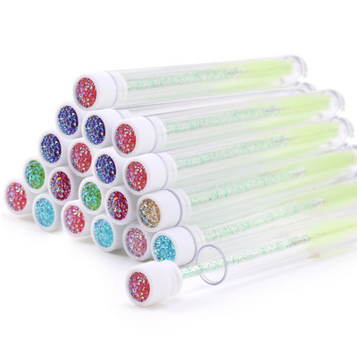 Perie de unică folosință pentru sprâncene Design tub separat pentru extensie de gene Stick Perie aplicatoare pentru baghete de rimel pentru colorarea sprâncenelor