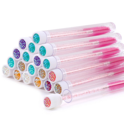 Perie de unică folosință pentru sprâncene Design tub separat pentru extensie de gene Stick Perie aplicatoare pentru baghete de rimel pentru colorarea sprâncenelor