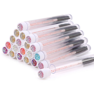 Perie de unică folosință pentru sprâncene Design tub separat pentru extensie de gene Stick Perie aplicatoare pentru baghete de rimel pentru colorarea sprâncenelor