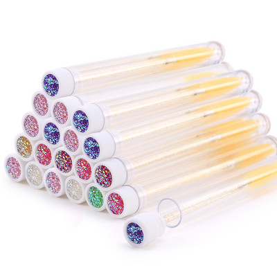 Perie de unică folosință pentru sprâncene Design tub separat pentru extensie de gene Stick Perie aplicatoare pentru baghete de rimel pentru colorarea sprâncenelor